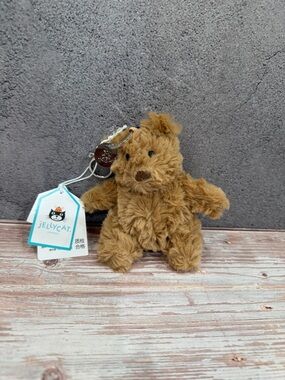 Jellycat Bartholomew Bear Bag Charm Plush Keychain NWT